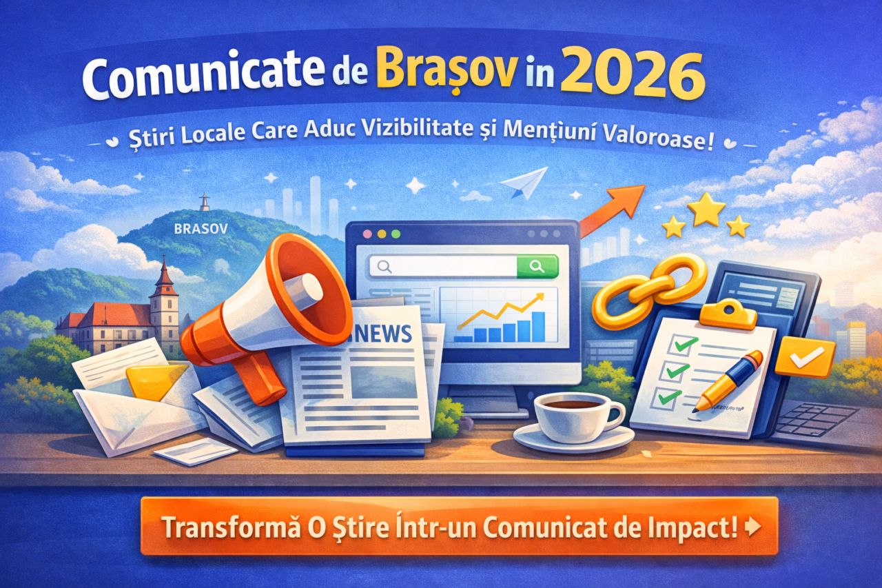 Comunicate de presă în Brașov în 2026: model, structură și distribuție care chiar aduce rezultate