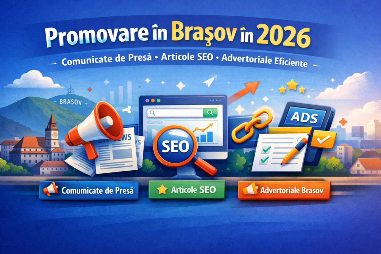 Promovare în Brașov în 2026: comunicate de presă, articole SEO și advertoriale care aduc trafic